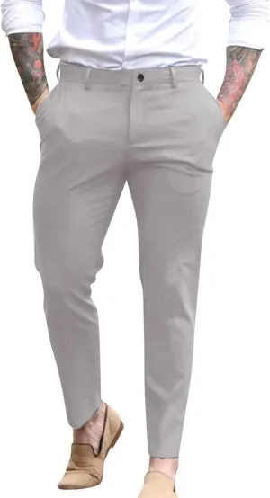 Mens Dress Pants Slim Fit Tapered Flat Front Travel Pant Business Casual Stretch Golf Dress Pants Work Slacks Trouser