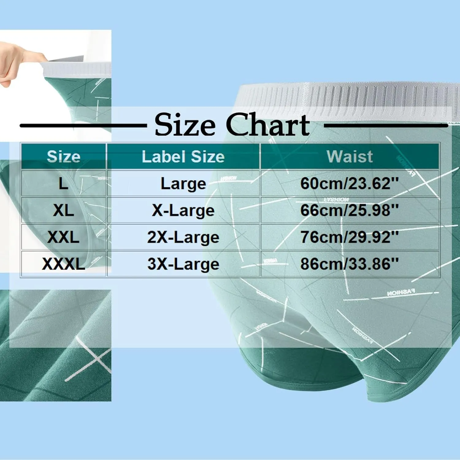 Men's Fashion Print Cotton Briefs Soft Breathable Close Fitting Underwear Lightweight Comfort Stretch Panties