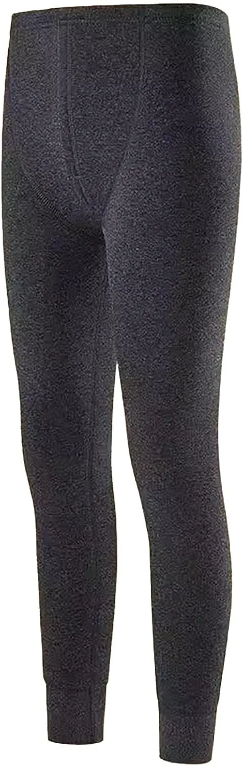 Men's Fleece Lined Leggings Thermal Plain Warm Tights Cold Weather Base Layer Bottoms Slim Fit Winter Baselayer Pants