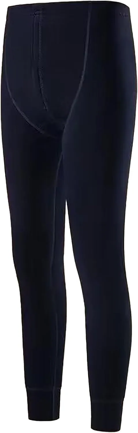 Men's Fleece Lined Leggings Thermal Plain Warm Tights Cold Weather Base Layer Bottoms Slim Fit Winter Baselayer Pants