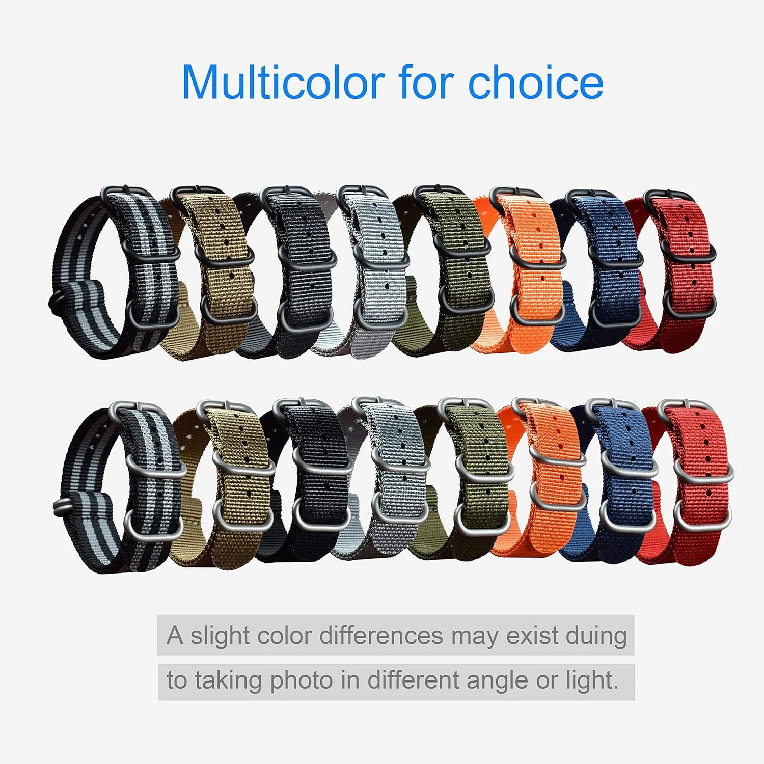 Men's Nylon Watch Band Strap Replacement(18 19 20 21 22 23 24 25 26 28mm)