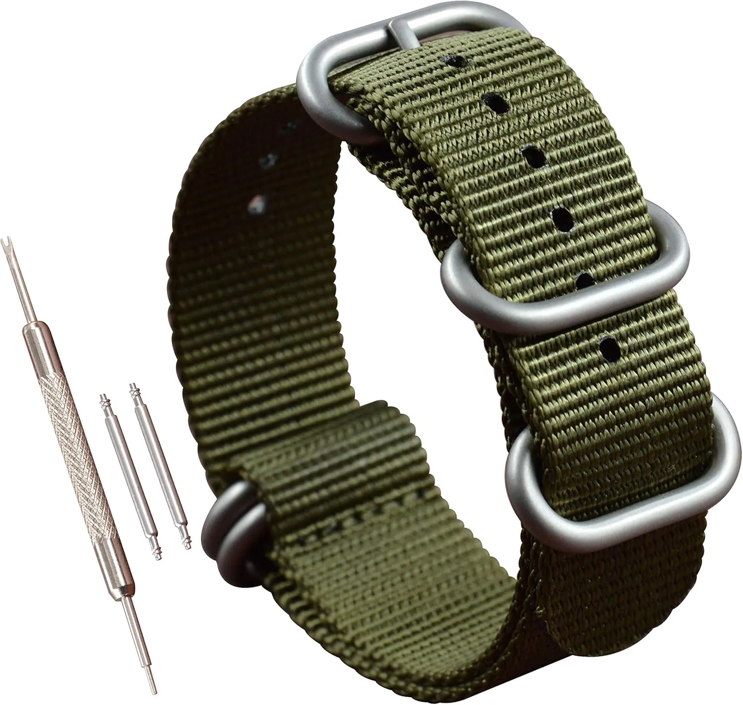 Men's Nylon Watch Band Strap Replacement(18 19 20 21 22 23 24 25 26 28mm)