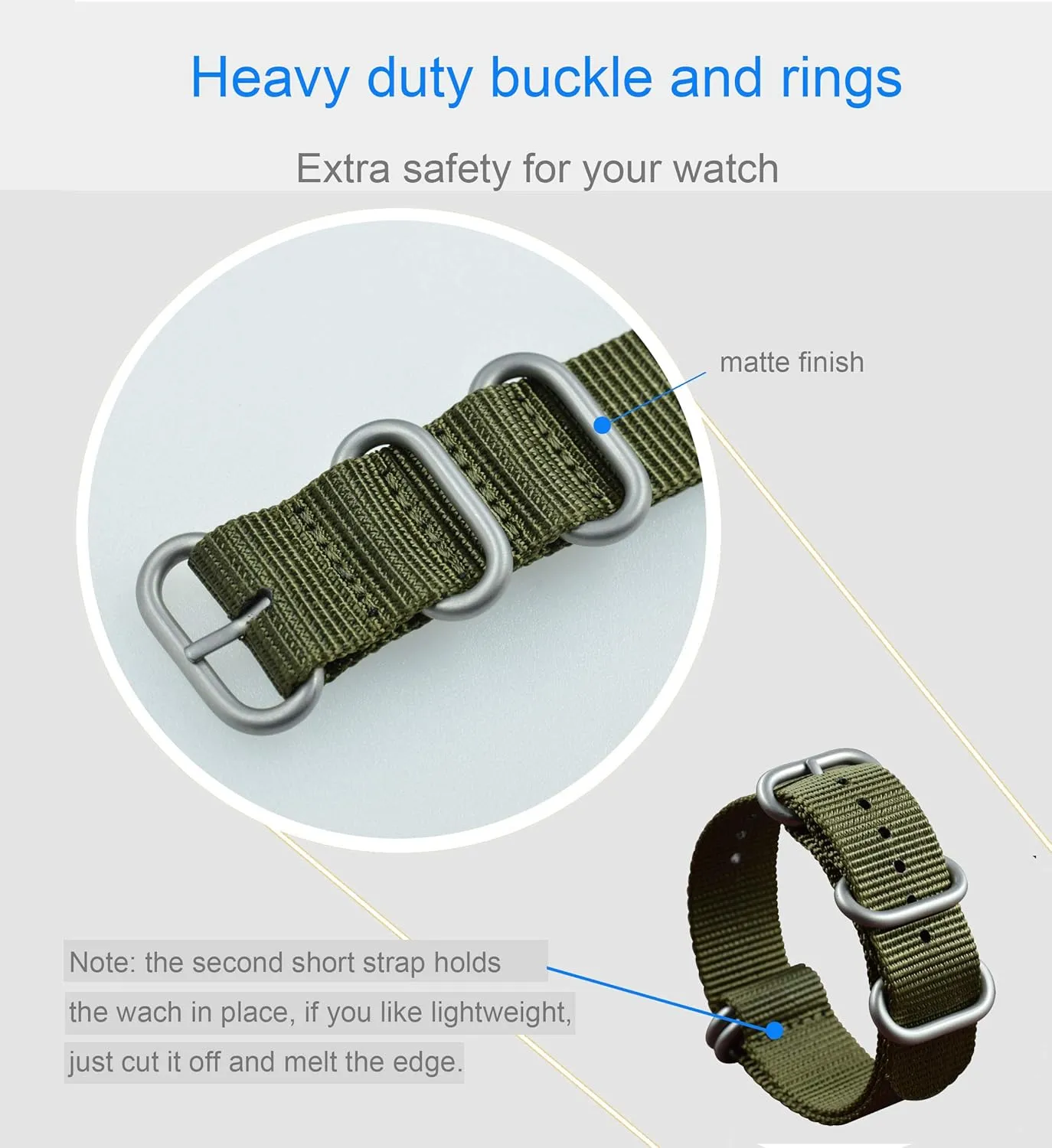 Men's Nylon Watch Band Strap Replacement(18 19 20 21 22 23 24 25 26 28mm)