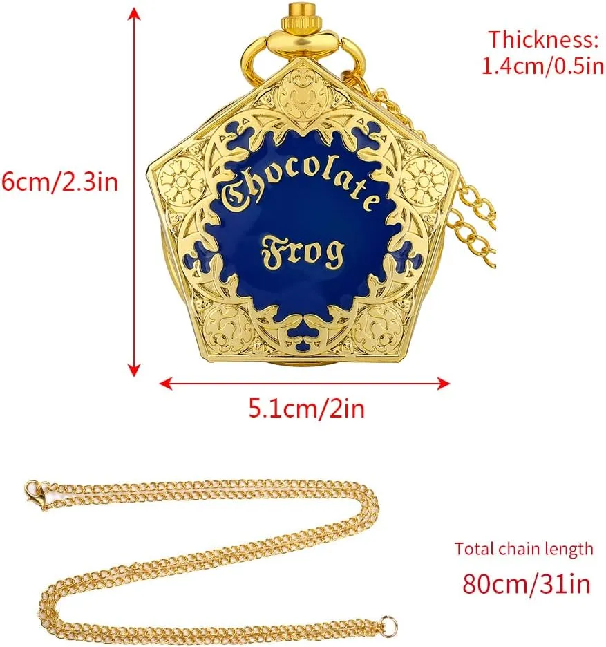 Men's Pocket Watch, Arabic Digital Dial Pocket Watches with Chain for Men