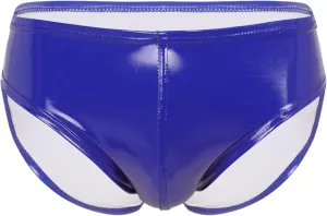 Mens Shiny Metallic Faux Leather Underwear Support Briefs Swim Bottoms Bikini Hot Pants