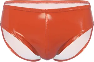 Mens Shiny Metallic Faux Leather Underwear Support Briefs Swim Bottoms Bikini Hot Pants