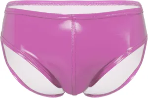 Mens Shiny Metallic Faux Leather Underwear Support Briefs Swim Bottoms Bikini Hot Pants