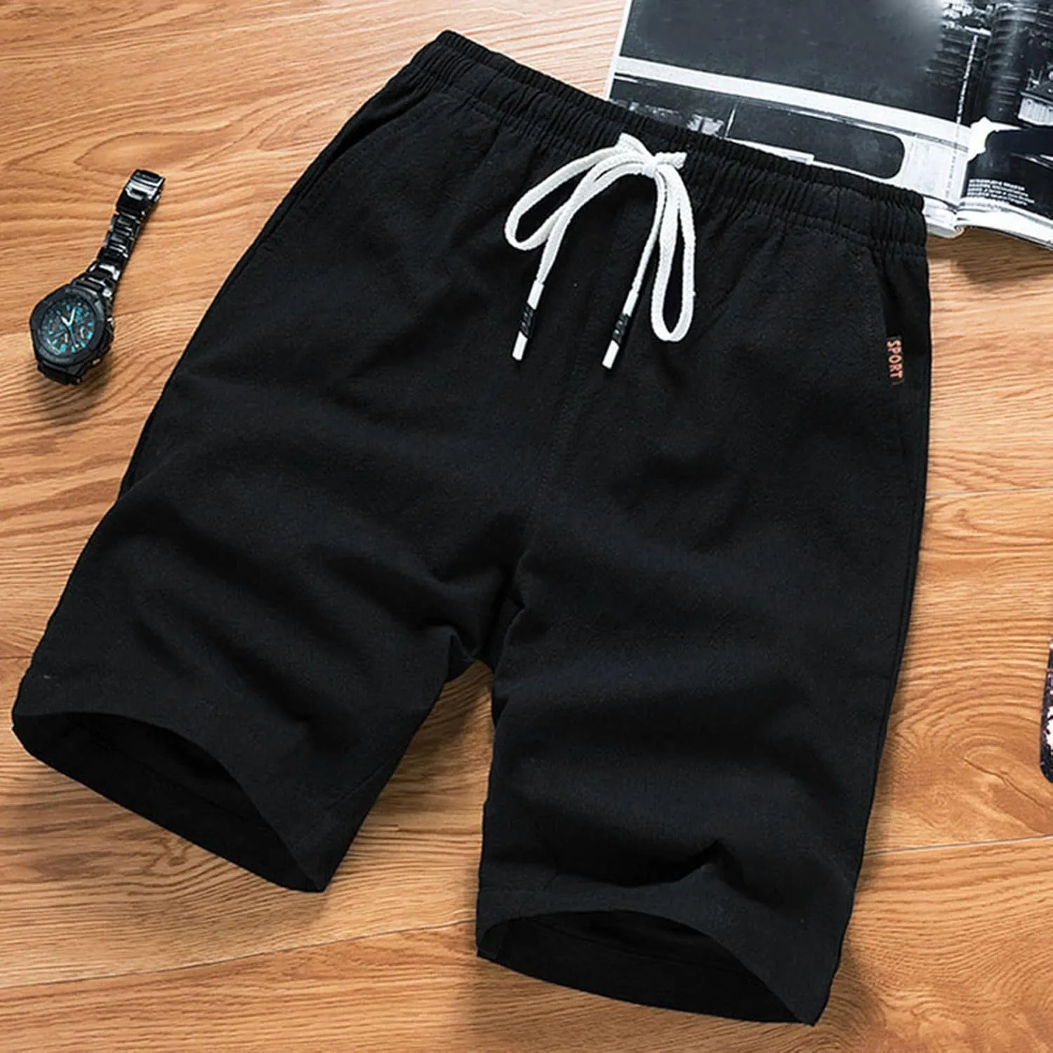 Men's Shorts Casual and Fitness Sports Plus Size Five Surf Quick Drying Beach Pants Shorts Mens Shorts 5 Inch Inseam