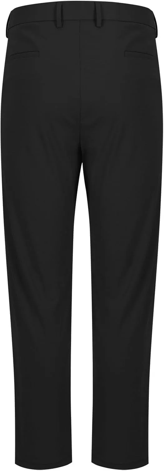 Men's Zipper Suit Pants Solid Color Straight Slim Fit Business Pants Lightweight Comfort Trousers with Pockets