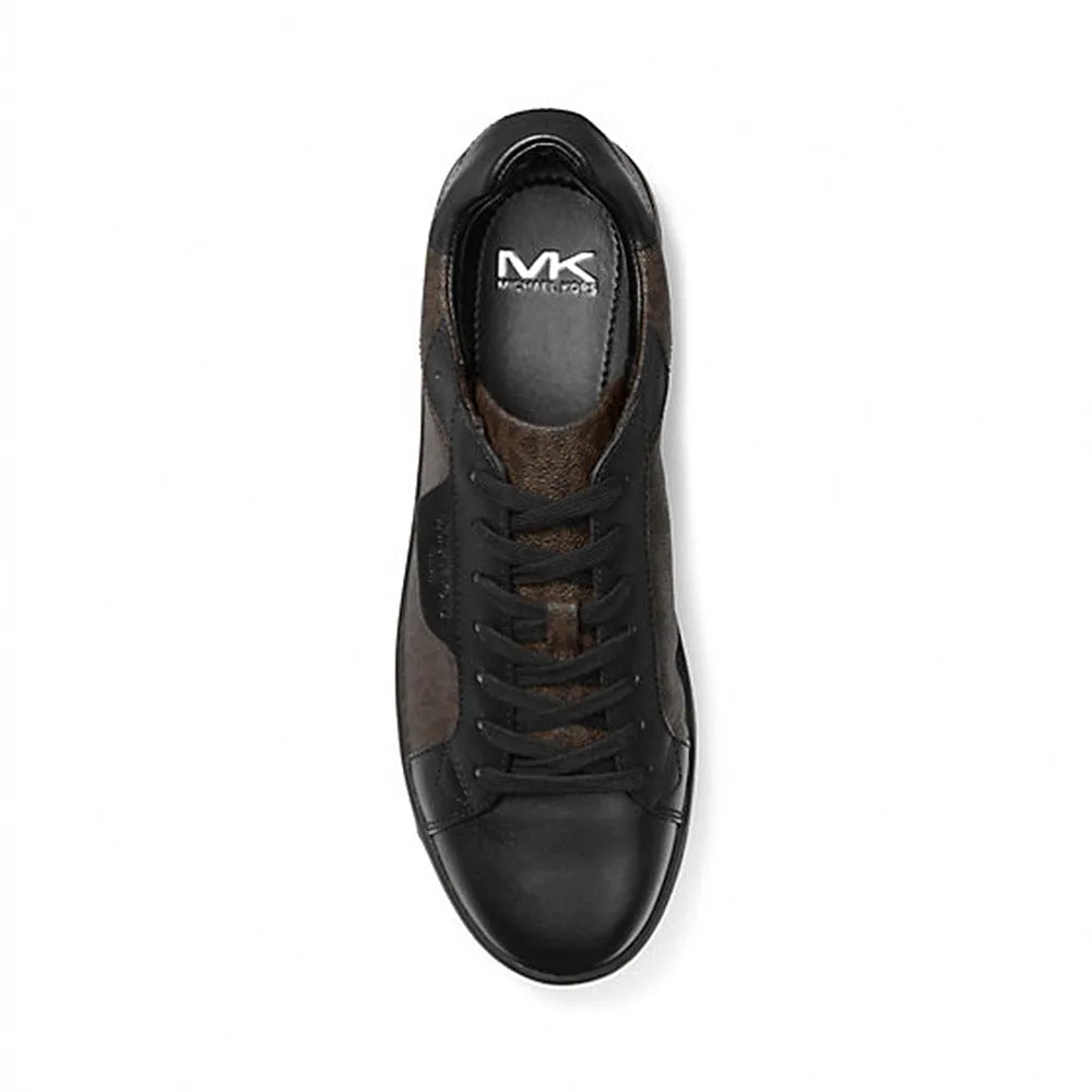 Michael Kors Keating Logo And Leather Sneakers, Brown/Black