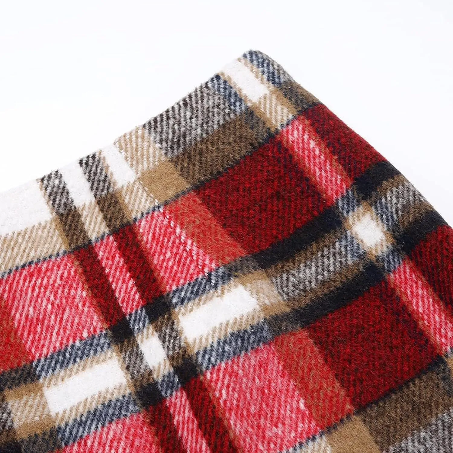 Midi Plaid Skirts for Women High Waisted Knee Length Wool Skirt 2024 Trendy Slim Fit Fall Winter Bodycon Wrap Skirt