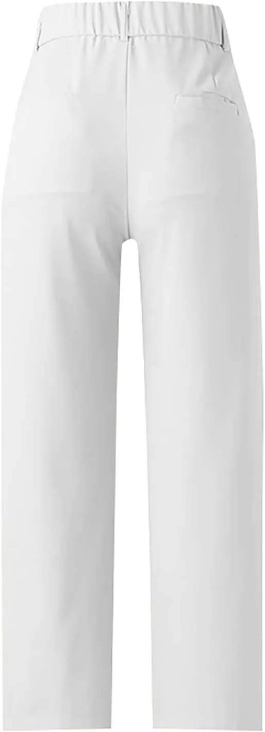 Mmoneyake Wide Leg Pants for Women High Waist Straight Drape Casual Business Dress Pants Work Office Trousers with Pockets