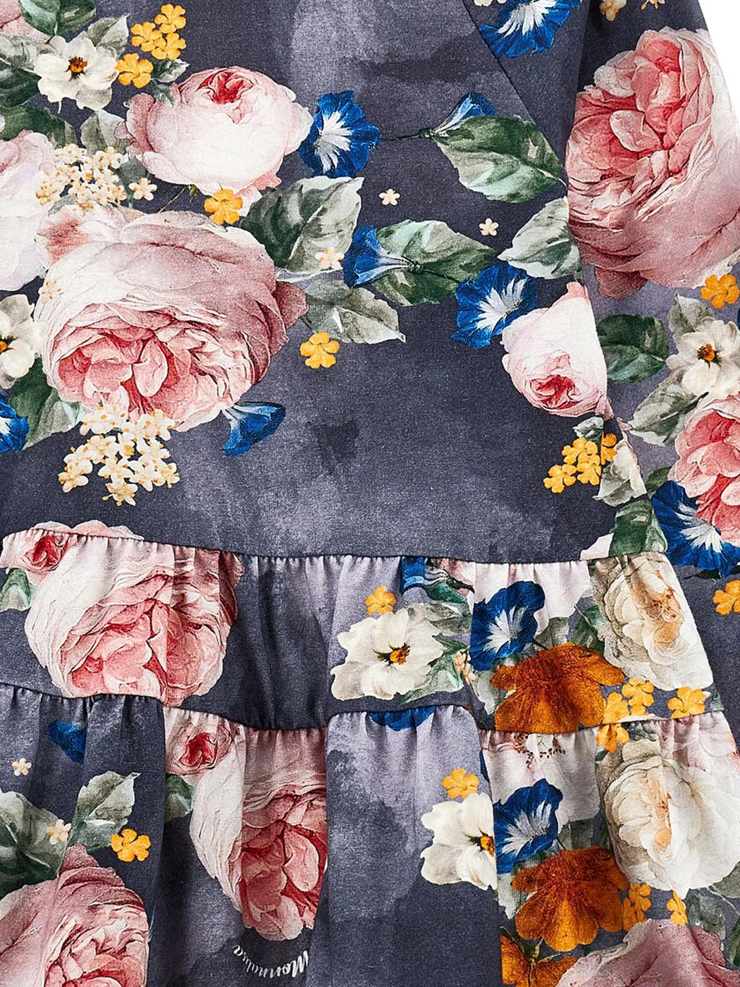 Monnalisa Baroque rose floral dress-11D9114655