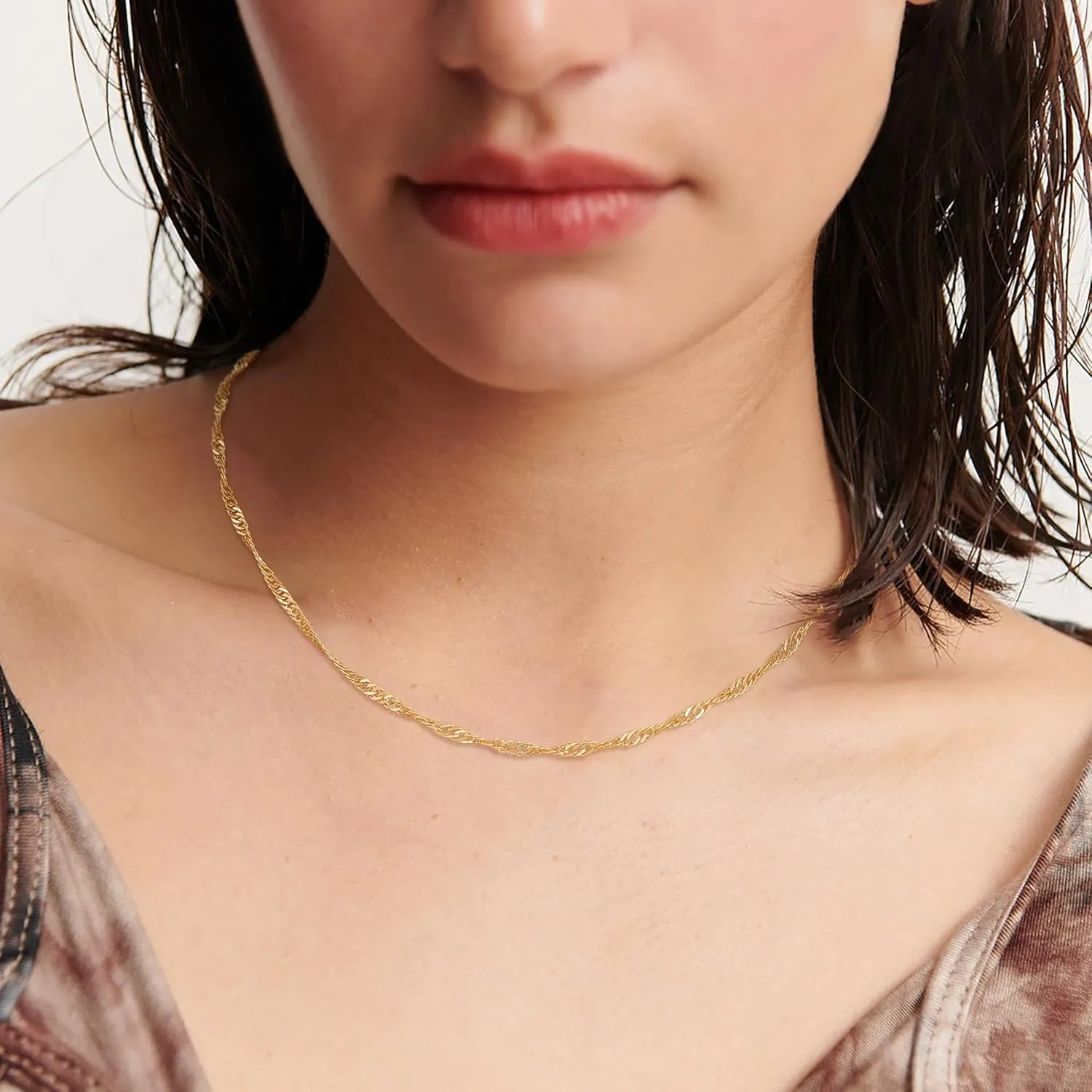 MTMY Layered Heart Necklaces for Women Stackable 14K Gold Plated Chain Necklace Layering CZ Heart Pendant Choker Necklaces Trendy Jewelry Set Gifts