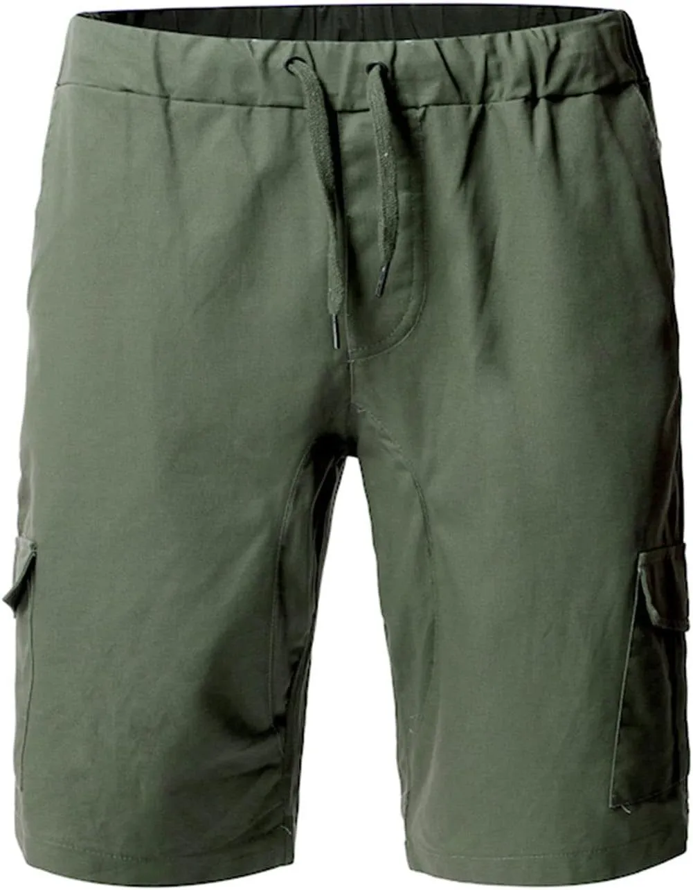 Muscularfit 6 Inch Inseam Shorts Men Cotton Linen Shorts with Pockets Slim Fit Drawstring Elastic Waist Summer Beach Shorts