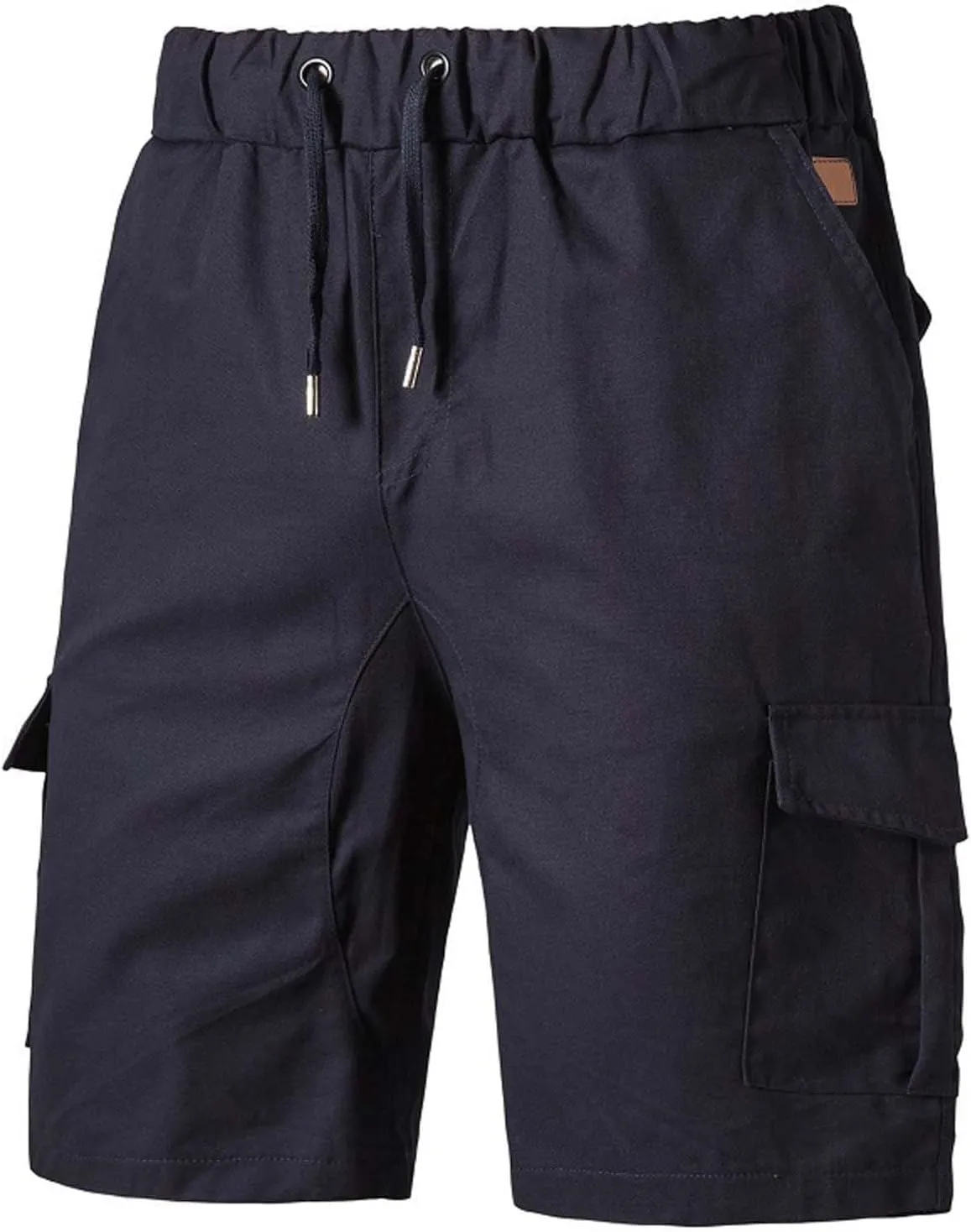Muscularfit 6 Inch Inseam Shorts Men Cotton Linen Shorts with Pockets Slim Fit Drawstring Elastic Waist Summer Beach Shorts