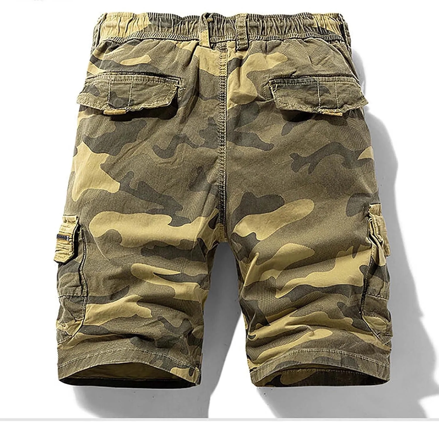 Muscularfit Big and Tall Cargo Shorts for Men 2023 Casual Drawstring Elastic Waist Tooling Shorts 7" Inseam Waistband Shorts