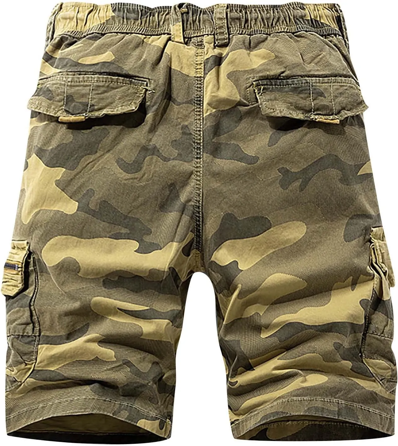 Muscularfit Big and Tall Cargo Shorts for Men 2023 Casual Drawstring Elastic Waist Tooling Shorts 7" Inseam Waistband Shorts