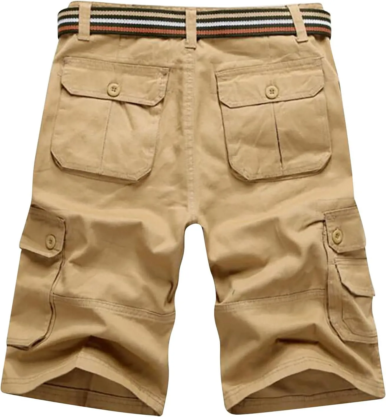 Muscularfit Men's Big and Tall Shorts Casual Fashion Outdoor Sports Cargo Shorts Loose Fit Multi Pockets Cotton Linen Shorts