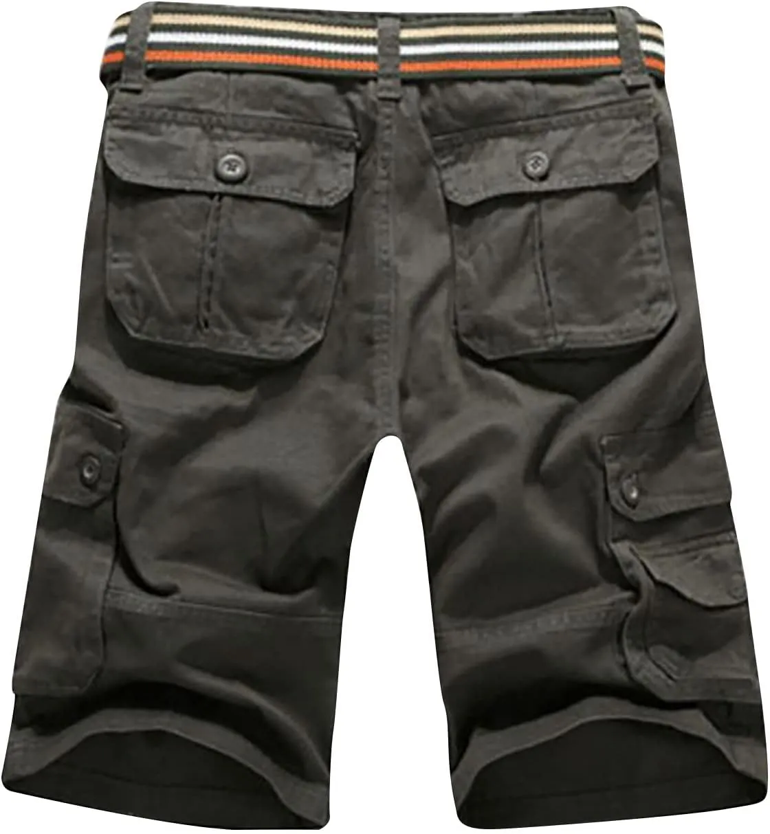 Muscularfit Men's Big and Tall Shorts Casual Fashion Outdoor Sports Cargo Shorts Loose Fit Multi Pockets Cotton Linen Shorts