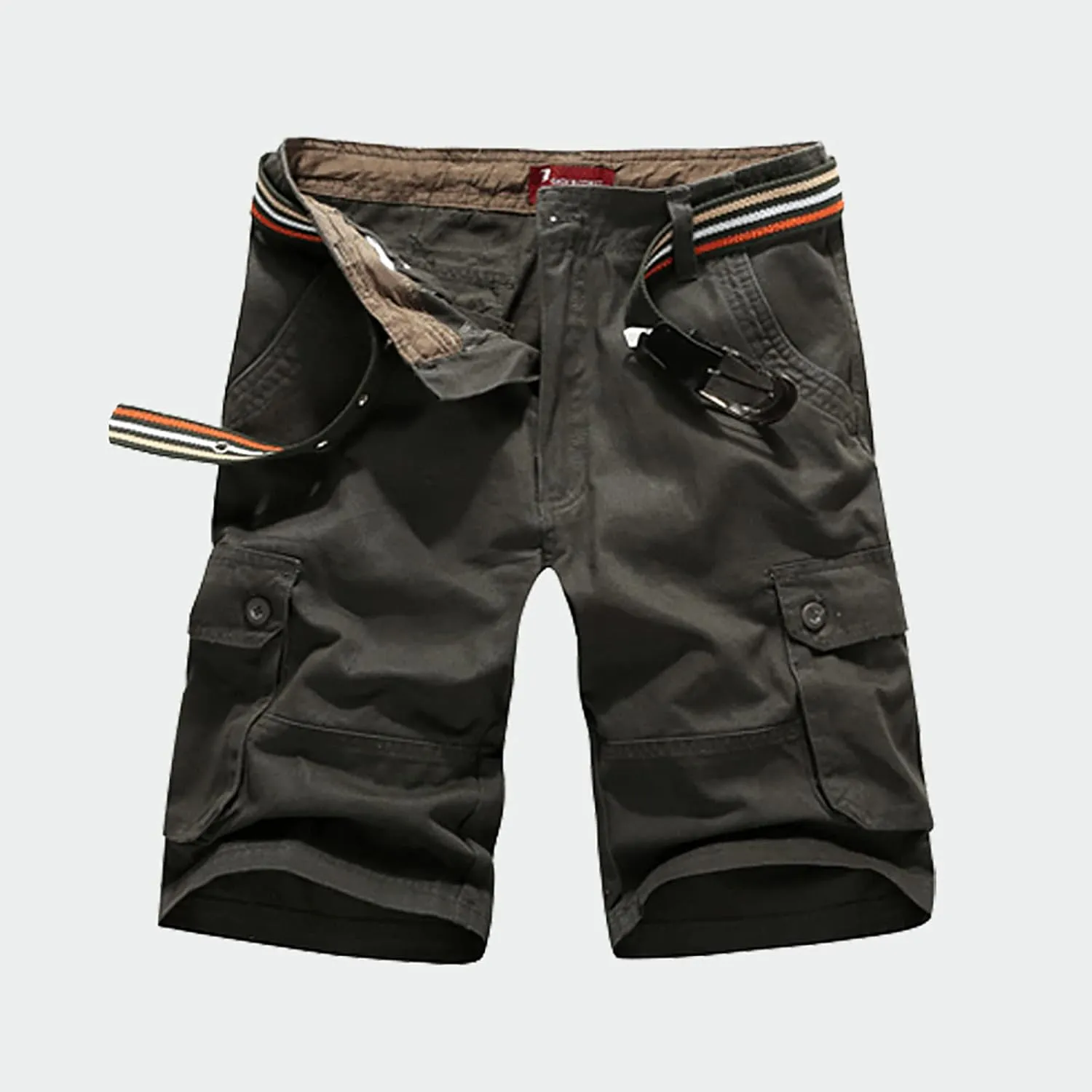 Muscularfit Men's Big and Tall Shorts Casual Fashion Outdoor Sports Cargo Shorts Loose Fit Multi Pockets Cotton Linen Shorts
