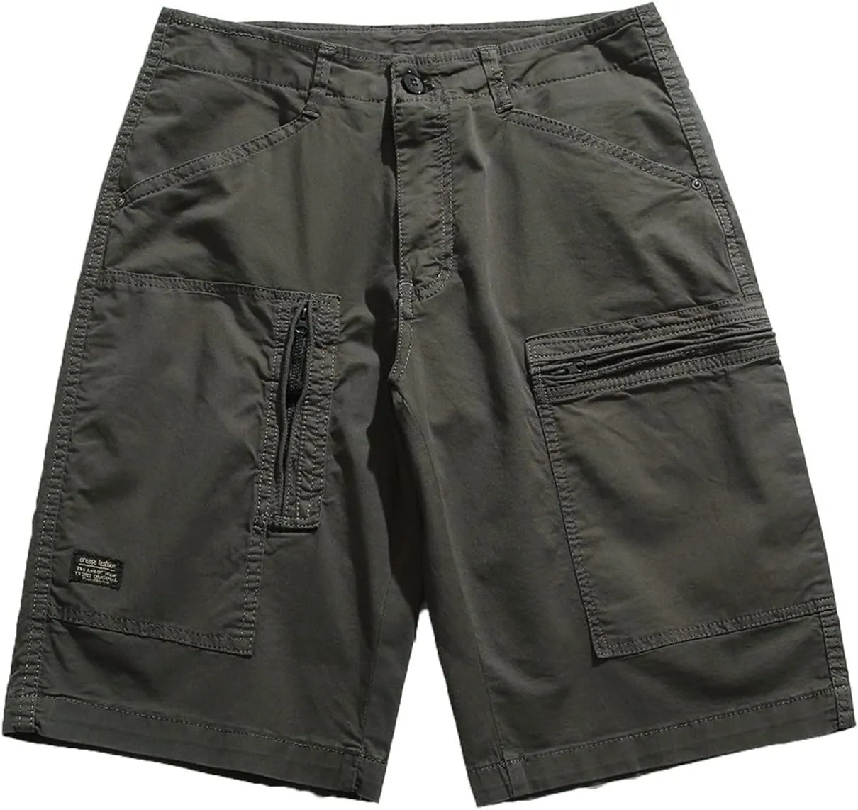Muscularfit Mens Cotton Shorts with Pockets Summer Regular and Big & Tall Cargo Shorts Slim Fit Outdoor Sport Linen Shorts