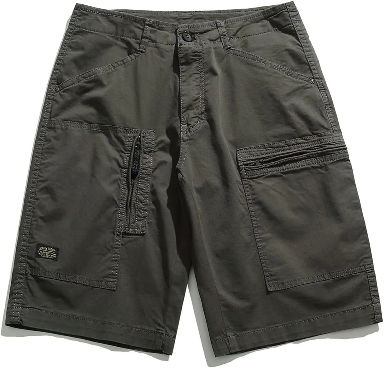 Muscularfit Mens Cotton Shorts with Pockets Summer Regular and Big & Tall Cargo Shorts Slim Fit Outdoor Sport Linen Shorts