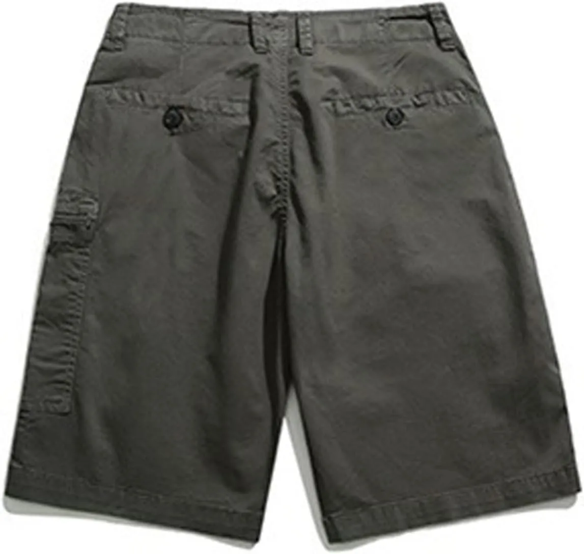 Muscularfit Mens Cotton Shorts with Pockets Summer Regular and Big & Tall Cargo Shorts Slim Fit Outdoor Sport Linen Shorts