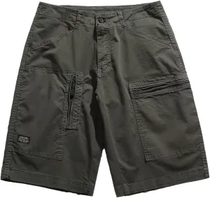 Muscularfit Mens Cotton Shorts with Pockets Summer Regular and Big & Tall Cargo Shorts Slim Fit Outdoor Sport Linen Shorts