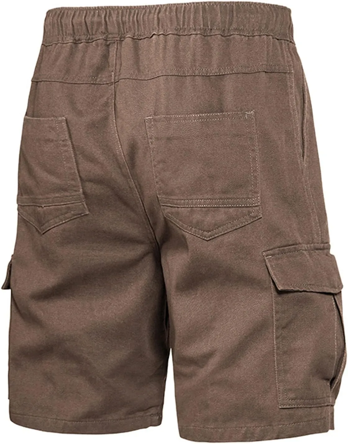 Muscularfit Slim Fit Shorts Men 2023 Causal Drawstring Elastic Waist Cargo Shorts 5" Inseam Pleat Front Summer Beach Shorts