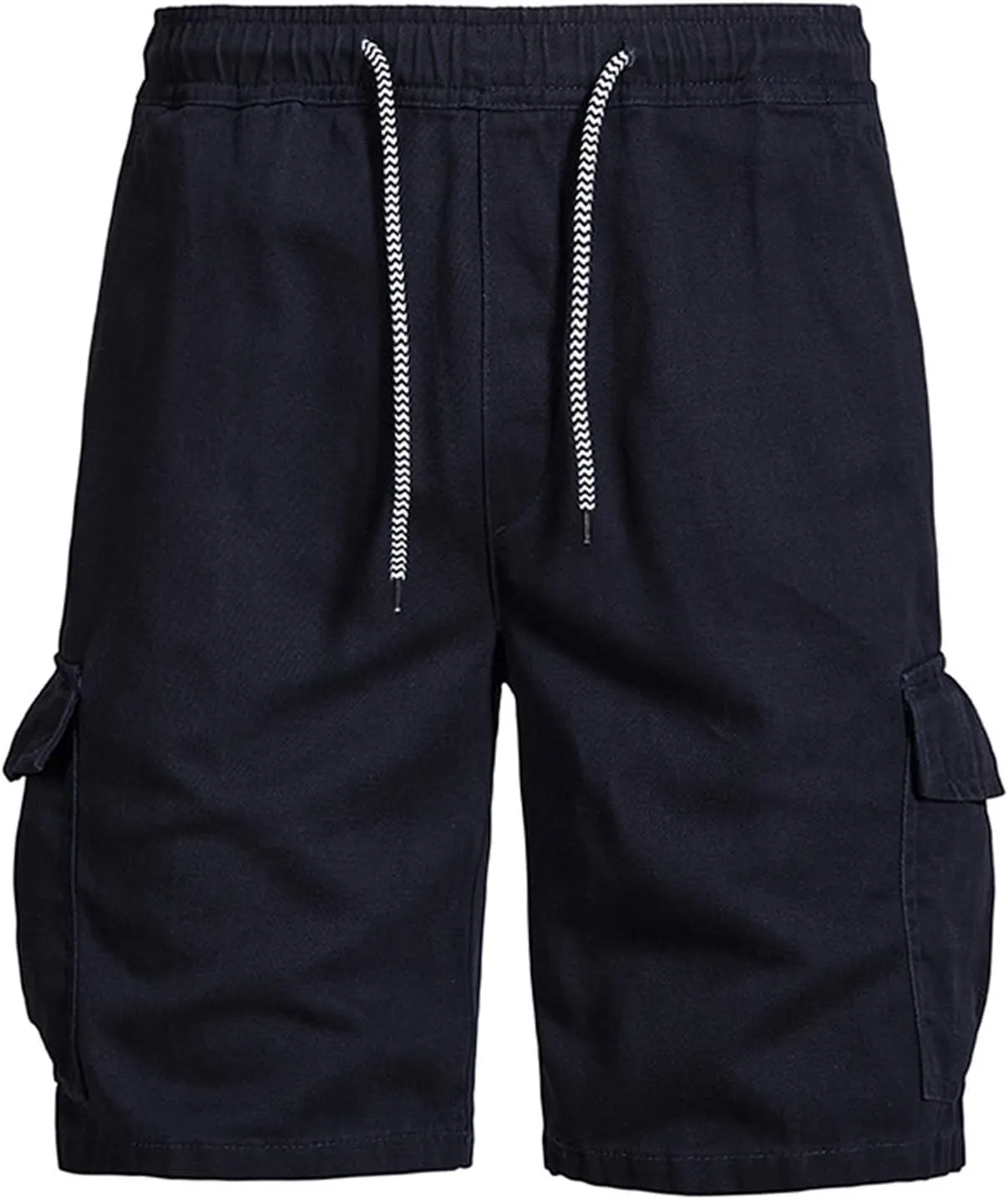 Muscularfit Slim Fit Shorts Men 2023 Causal Drawstring Elastic Waist Cargo Shorts 5" Inseam Pleat Front Summer Beach Shorts