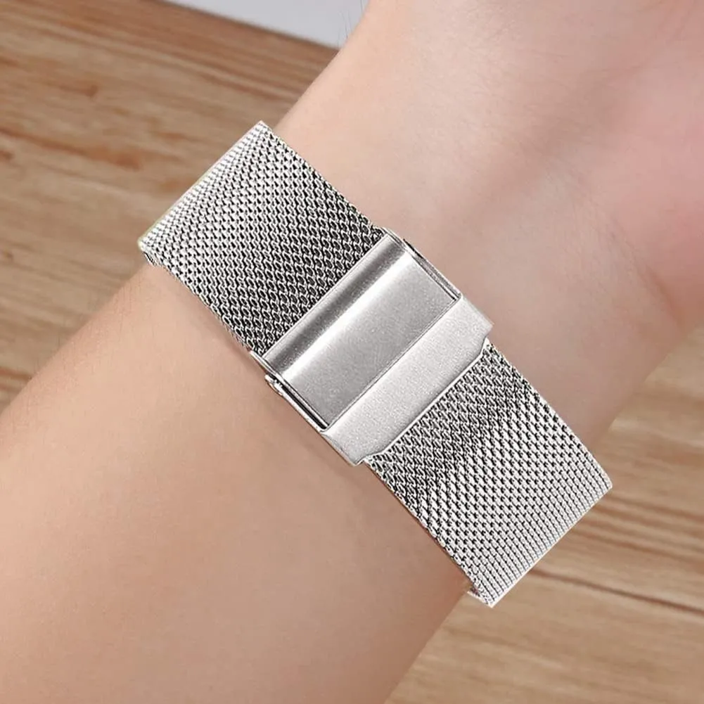 NELUMBO Stainless Steel Watch Band for Mens Women Quick Release Adjustable Watch Straps Thick Heavy Duty Metal Bracelet with Safty Clasp 16mm 18mm 20mm 22mm