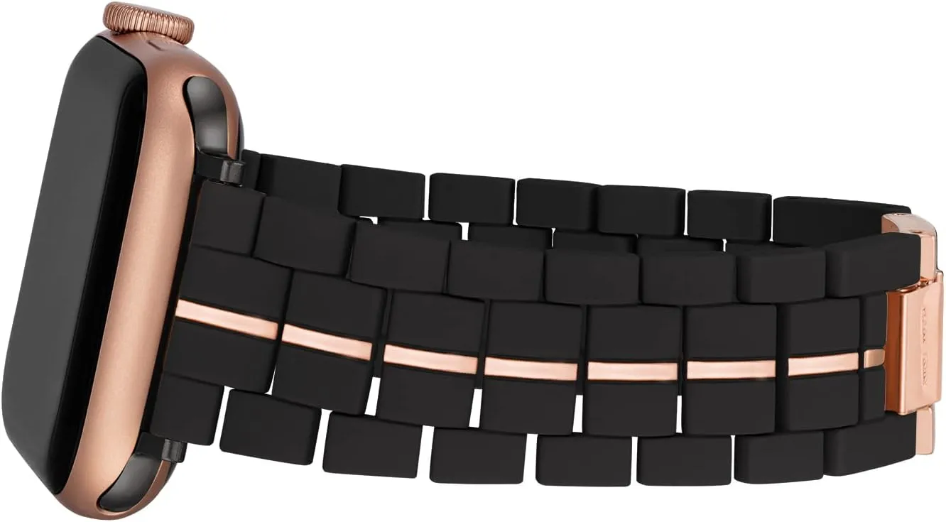 NINE WEST Fashion Rubberized Bracelet for Apple Watch Secure, Adjustable