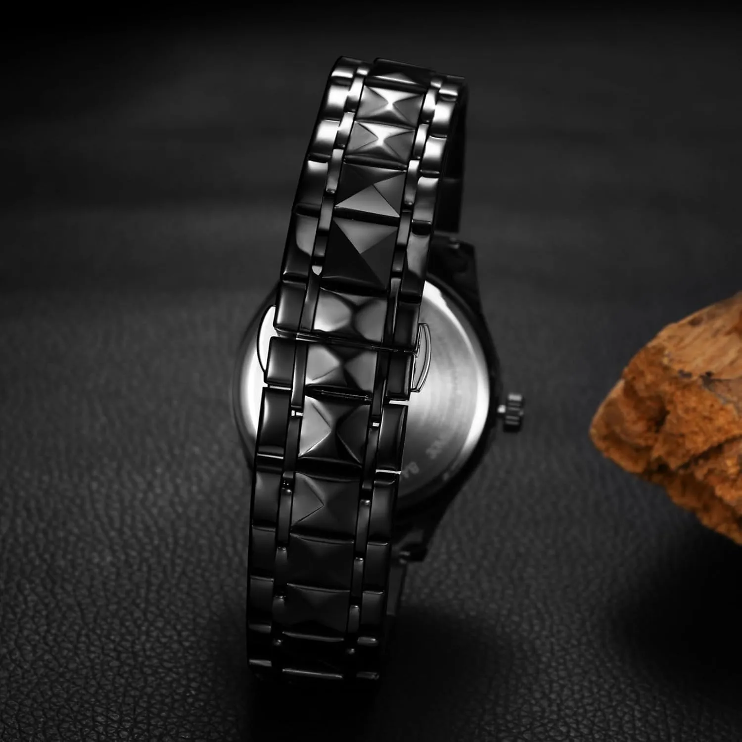 OIDEA Stainless Steel Mens Watches: Luxury Rhombus Analog Quartz Wrist Watches for Men Waterproof Luminous Day Date Watch Casual Business Dress Watch