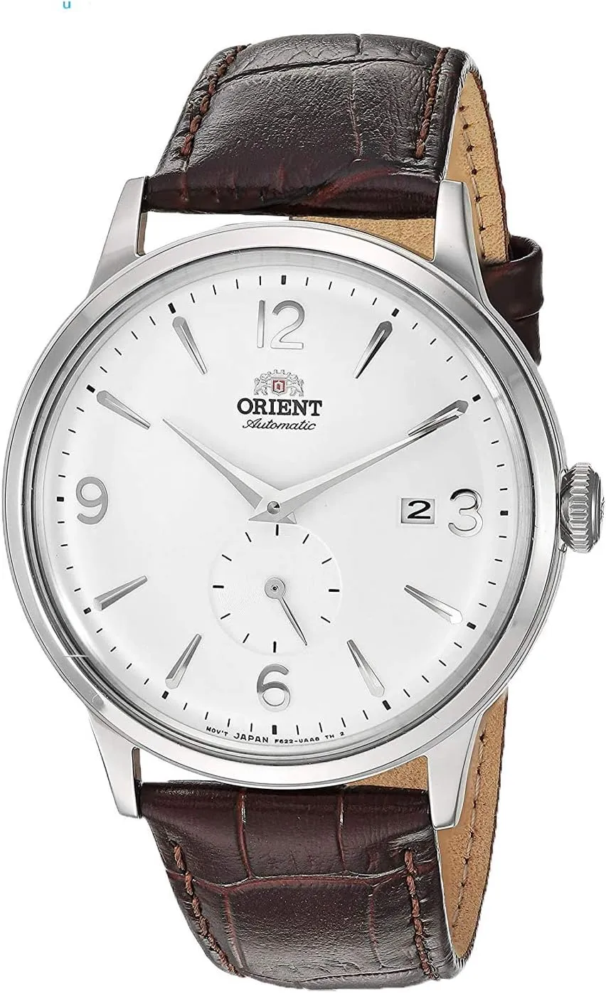 Orient Men's "Bambino Small Seconds" Japanese-Automatic Watch with Leather Strap, 21 mm