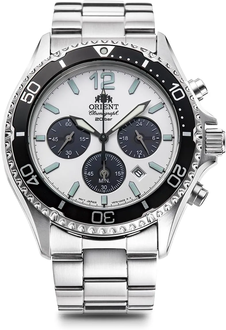 Orient Men's Solar Panda Made in Japan Mako  Quartz Watch