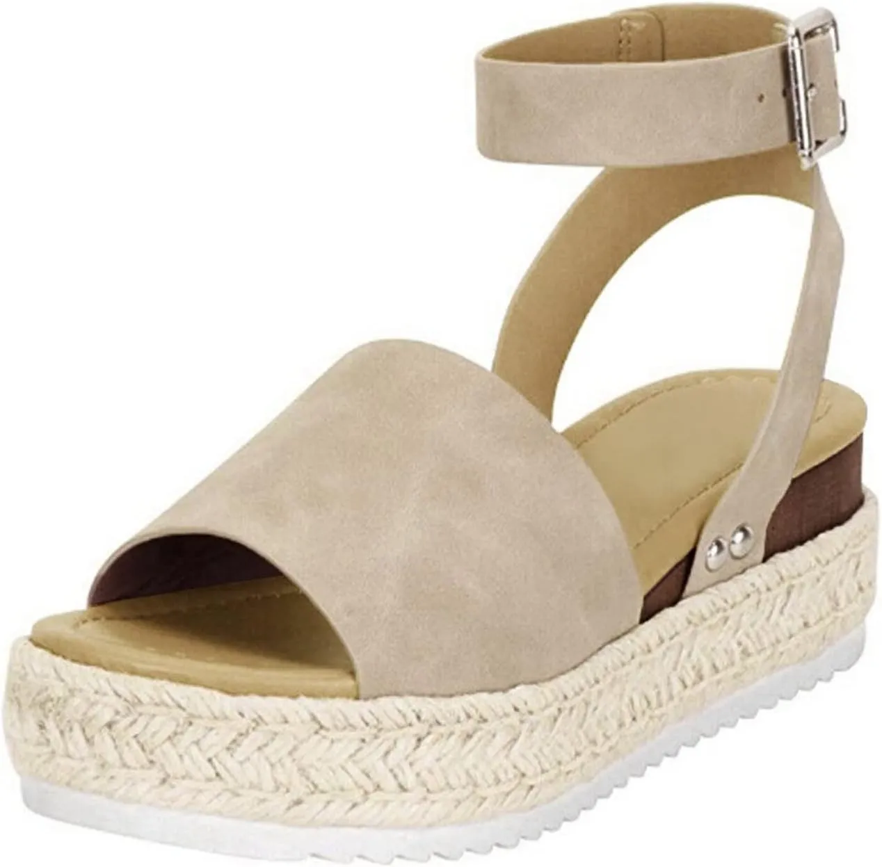 orthopedic shoes for women Summer Sandals for Women 2024, Platform Casual Sandals Buckle Ankle Strap Comfortable Espadrilles Sandals