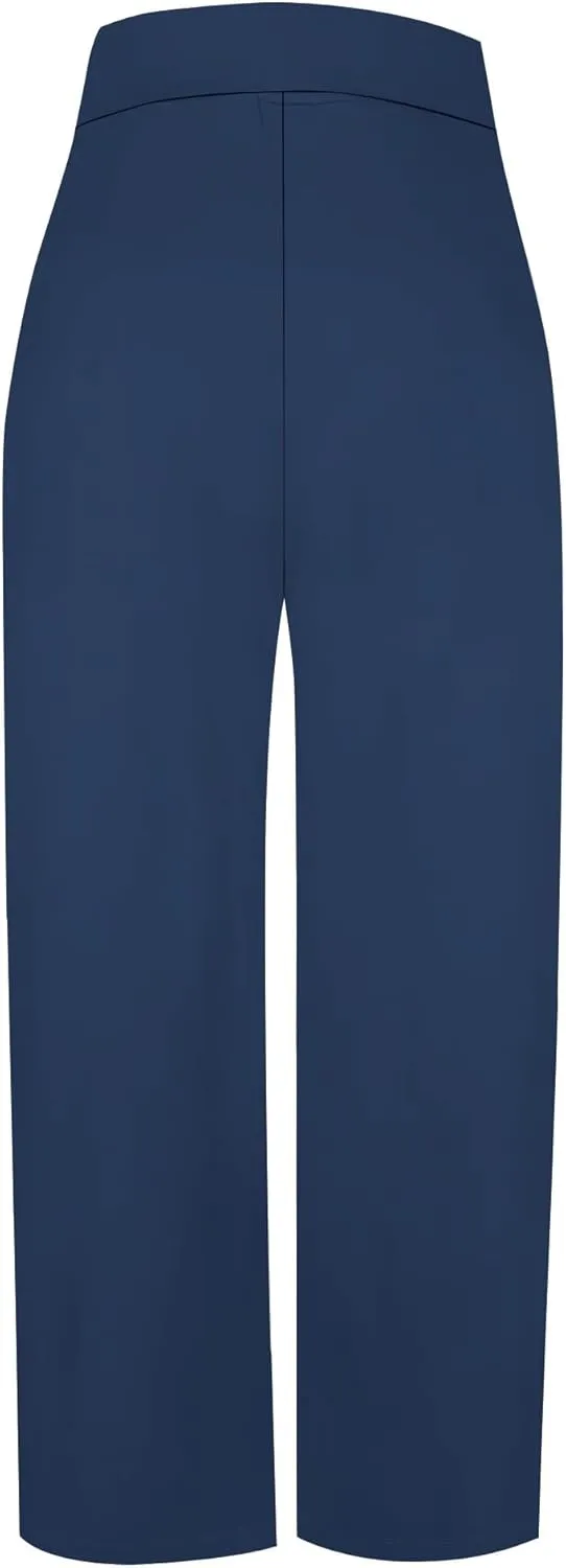 Palazzo Pants for Women Flowy Wide Leg High Waisted Trousers Long Dressy Bottoms