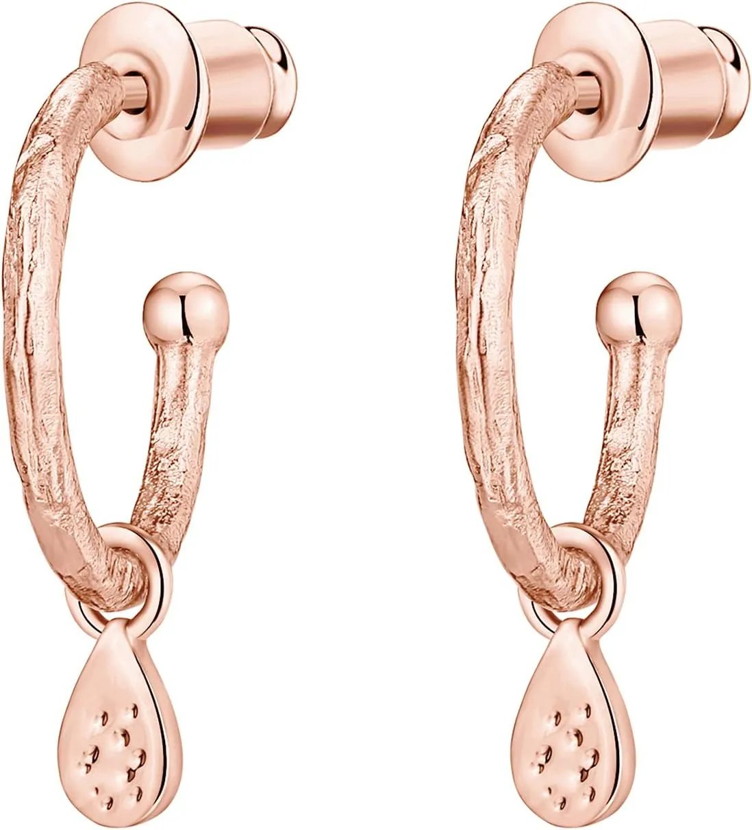 PAVOI 14K Gold Plated 925 Sterling Silver Post Huggie With Dangle | Small Hoop Earrings For Women | Trendy Dangle Hoop Earrings
