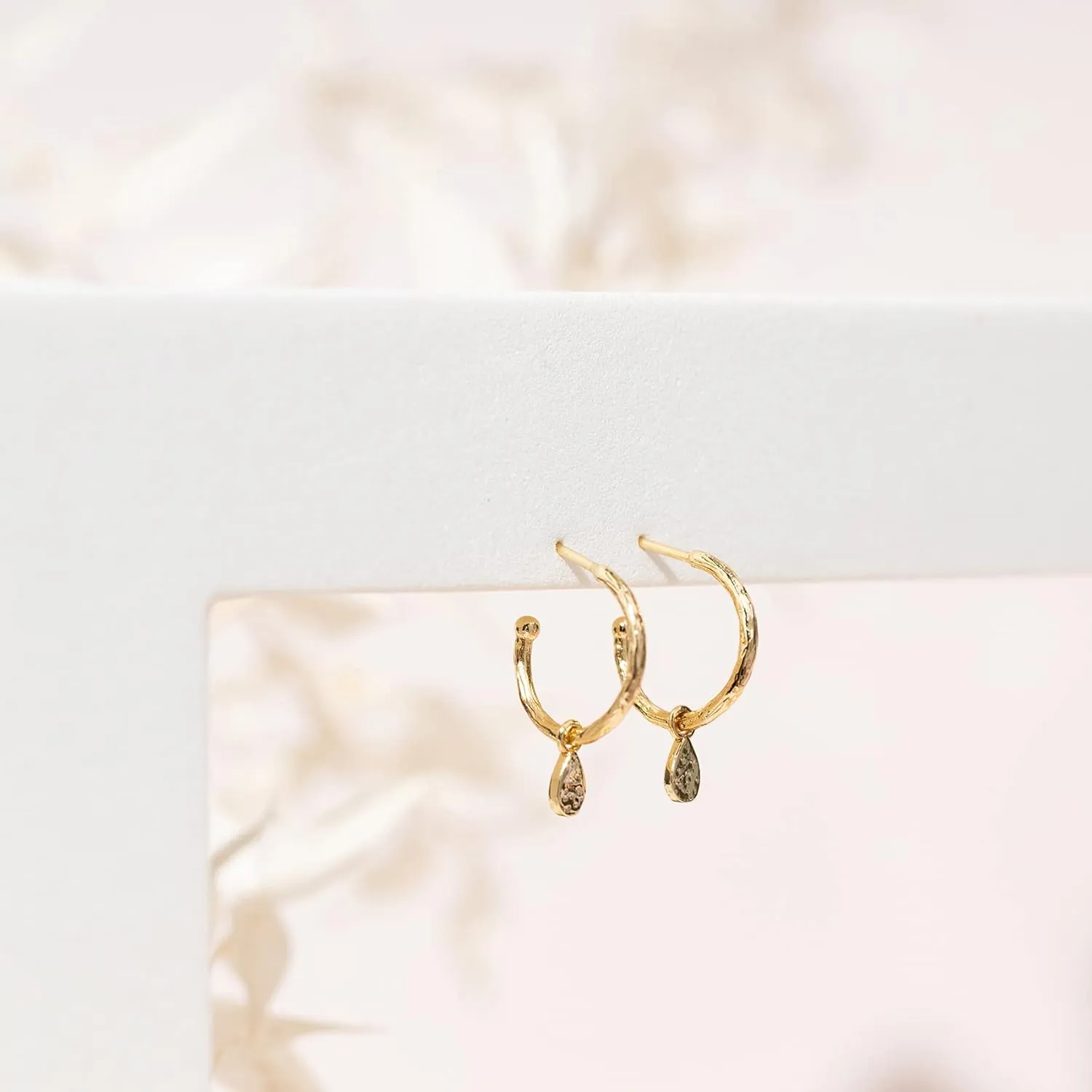 PAVOI 14K Gold Plated 925 Sterling Silver Post Huggie With Dangle | Small Hoop Earrings For Women | Trendy Dangle Hoop Earrings