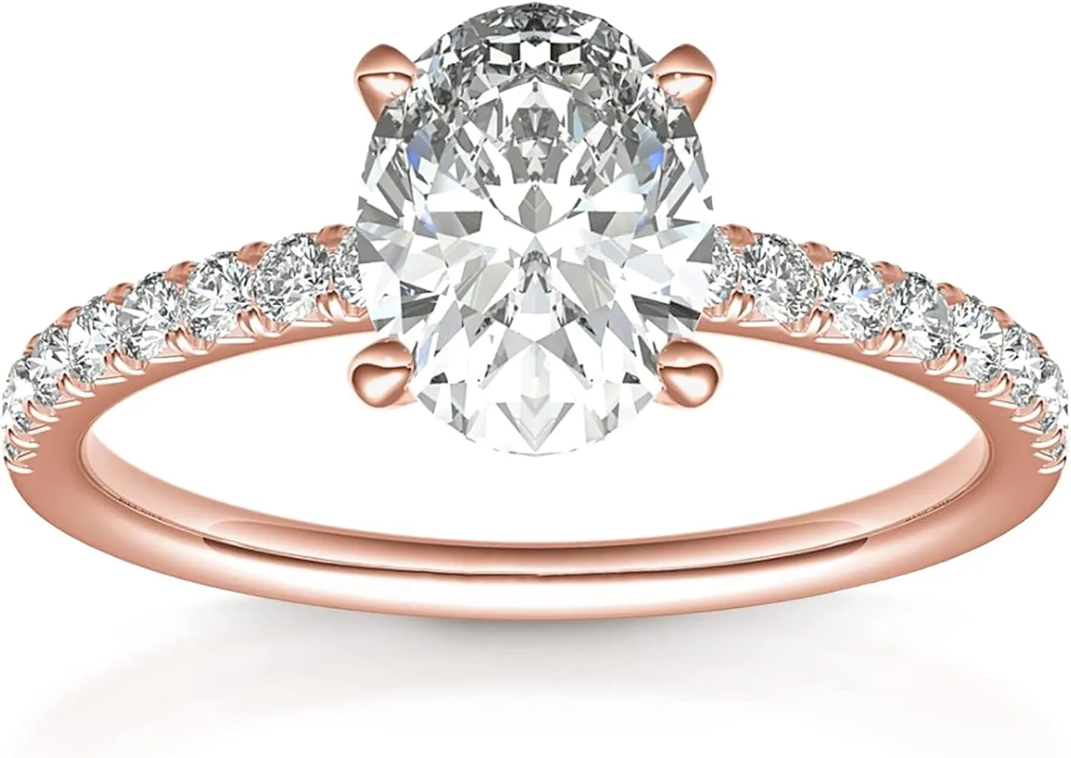 PAVOI 14K Gold Plated Engagement Rings for Women | Promise Wedding Band | 3CT Cushion Cut Round Oval Cubic Zirconia Fake Engagement Ring