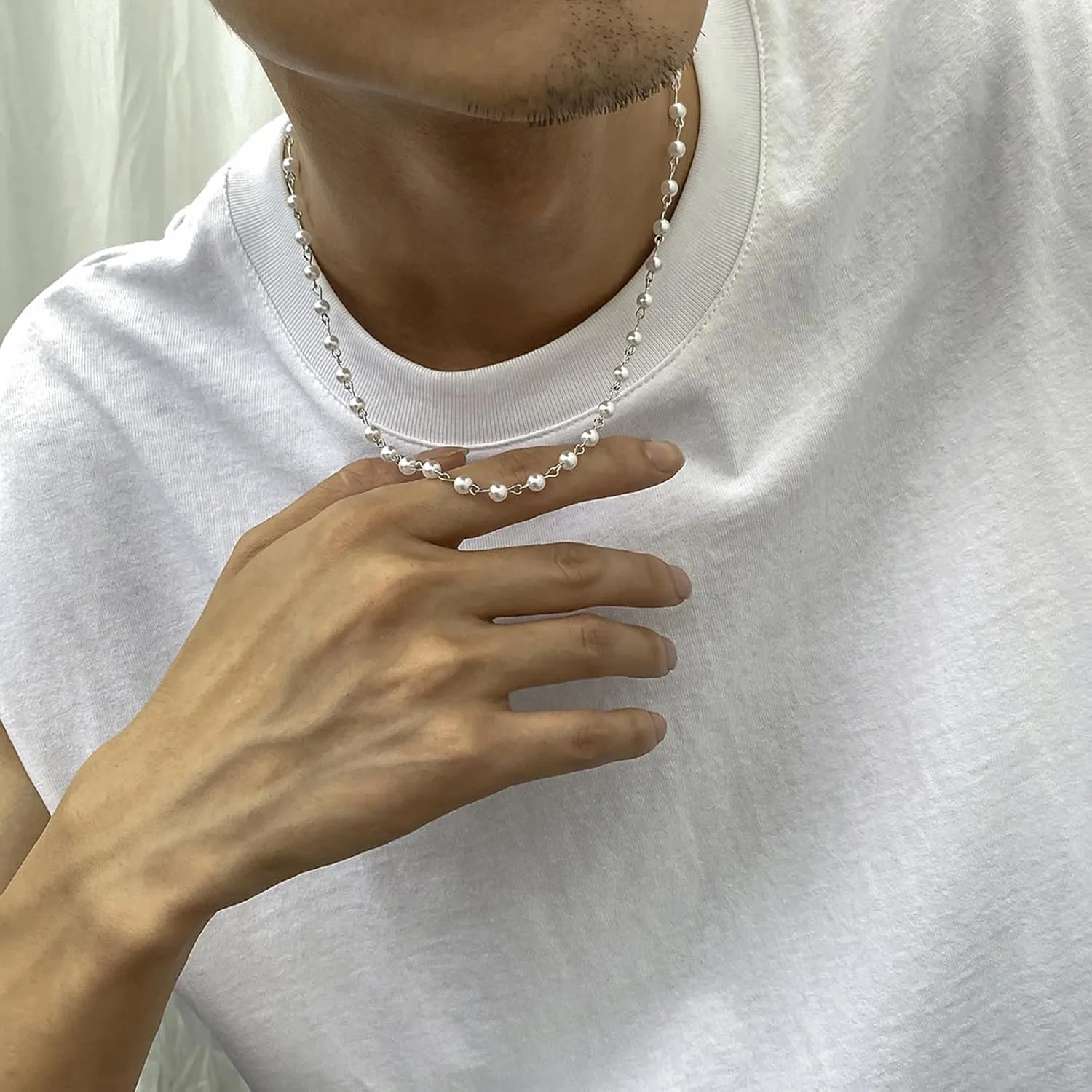 Pearl & Puka Shell Necklaces for Men - Tiger Eye Choker & Christmas Gifts