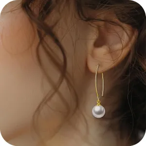 Pearl Earrings for Women, 14k Gold Pearl Drop Dangle Earrings,Gold Pearl Threader Earrings Statement Wedding Bridal Earrings,Great for birthday,party, Christmas,Mothers Day,Present Giving.