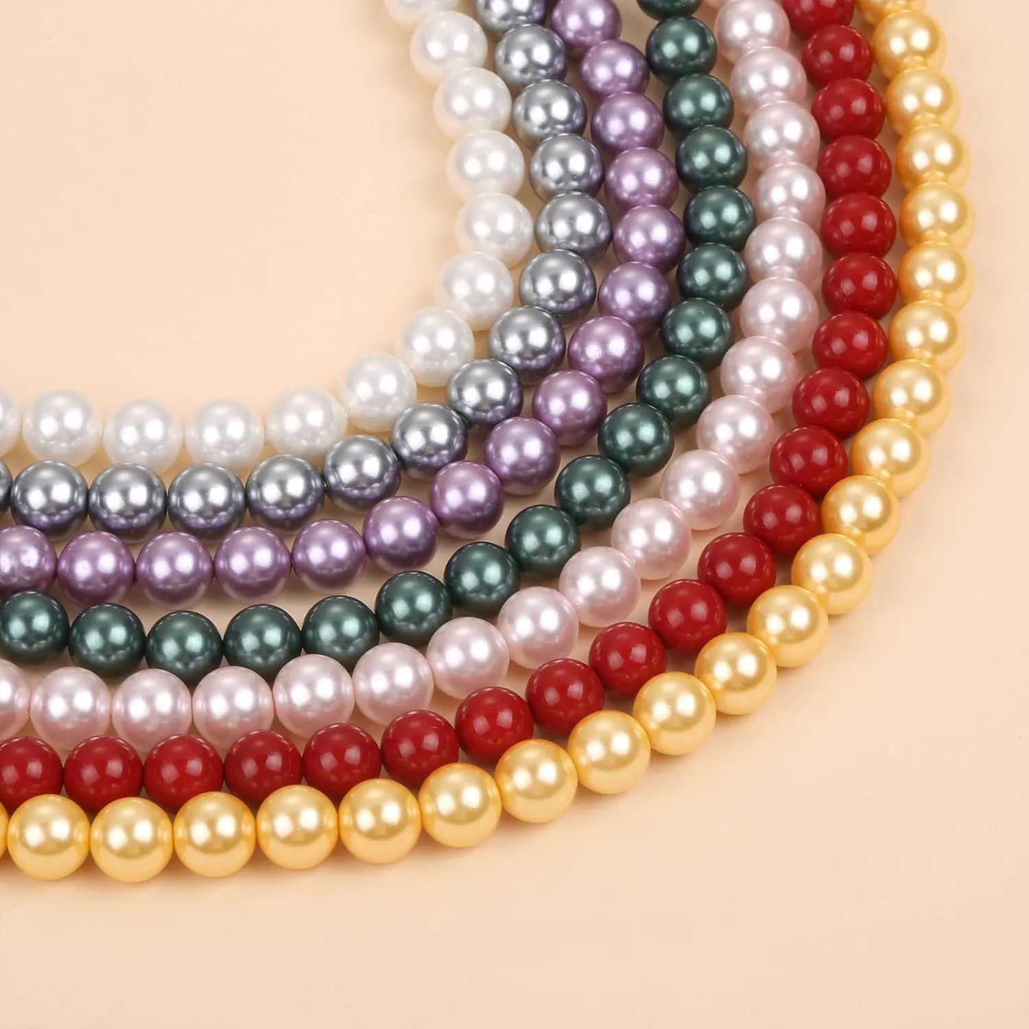 Pearl Necklaces for Women Men - 8mm Round Pearl Jewelry Set Includes White Pearls Bracelet and Earrings Girlfriend Her Mothers Day Gifts for Mom Women Wedding Birthday Anniversary Christmas Gifts