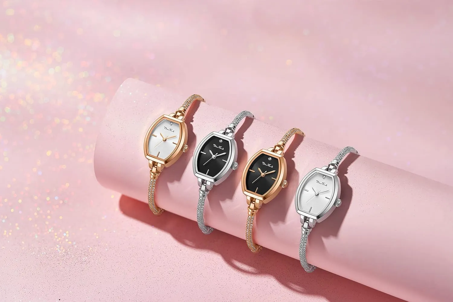 Petite Bracelet Watch for Women, Gifts for Girlfriend Diamond Dress Analog Watch Waterproof
