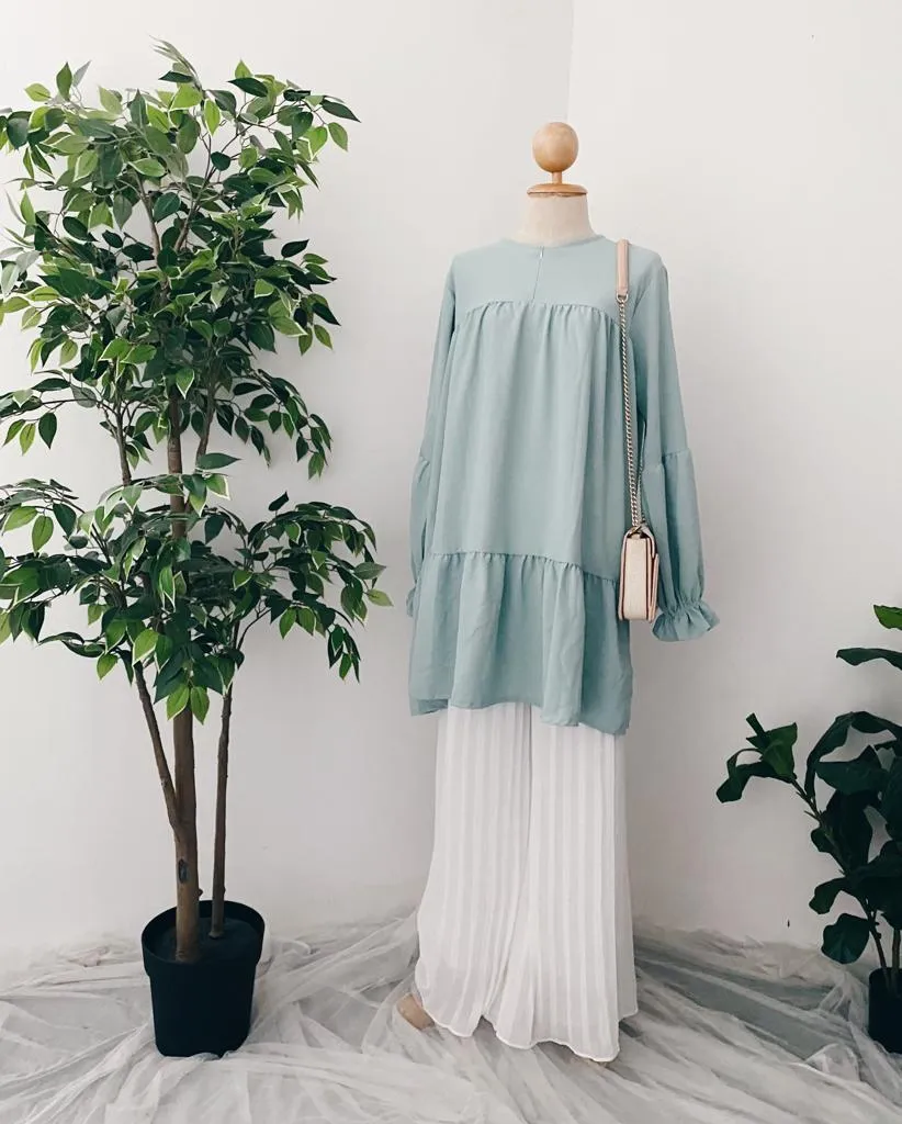 Plain Ruffle Tunic