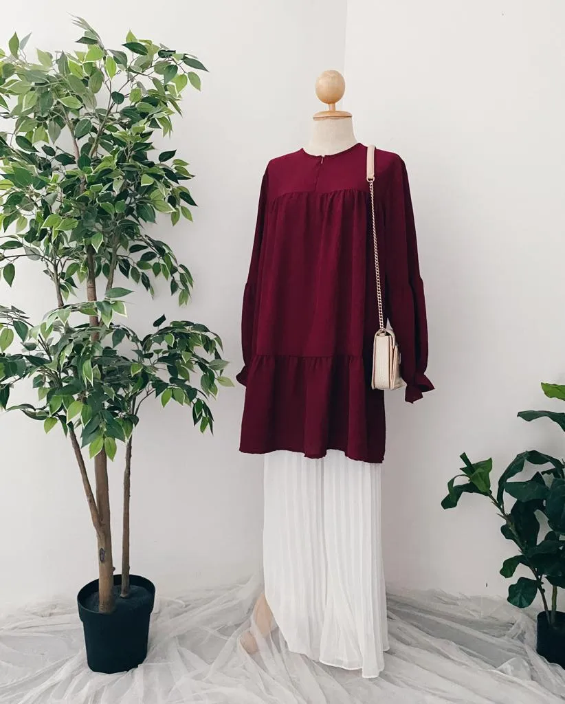 Plain Ruffle Tunic