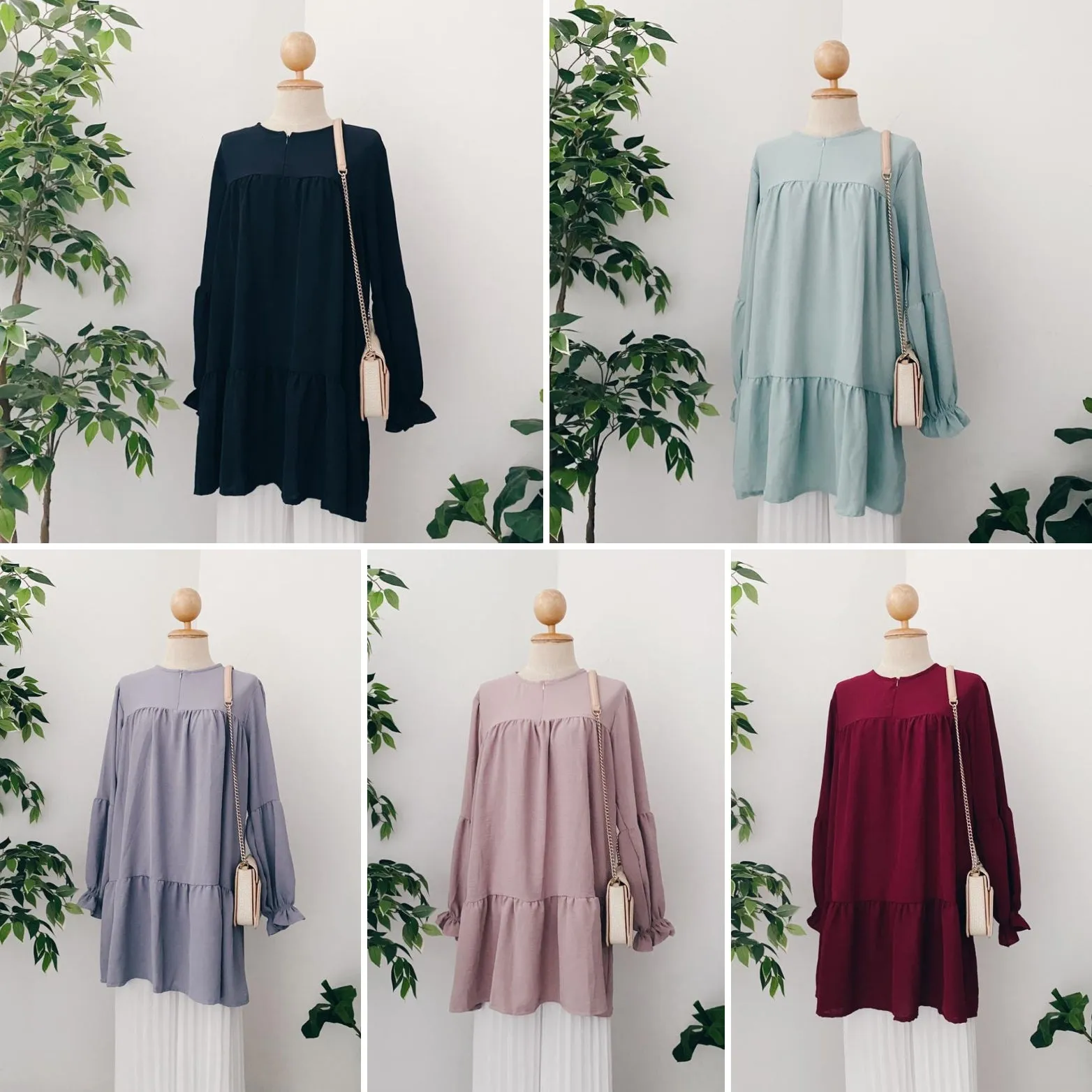 Plain Ruffle Tunic