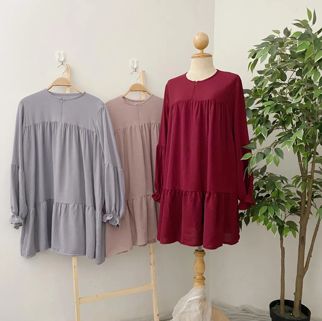 Plain Ruffle Tunic