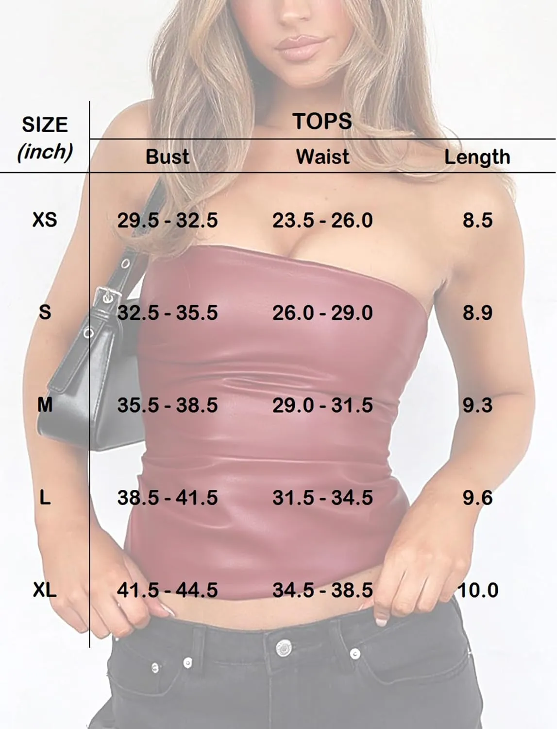 PU Faux Leather Tube Top Strapless Going Out Tops for Women Sexy Club Top Rave Concert Outfit Ruched Bandeau Crop Top